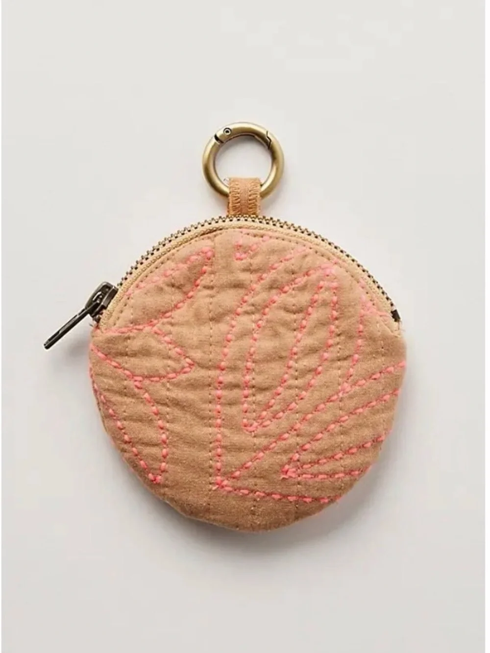 Free People One Upcycled Circle Wallet In Rose Pink